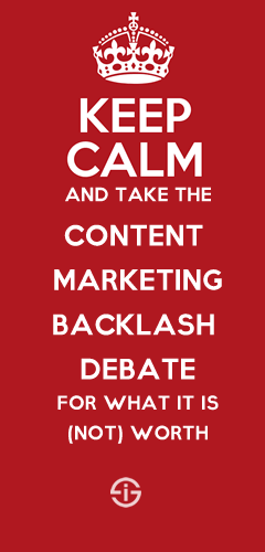 Content marketing backlash