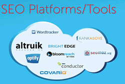 Some SEO platforms according to the The Content Marketing Landscape Infographic