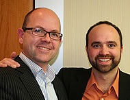 AJ Huisman and Joe Pulizzi at our content marketing roundtable end 2010