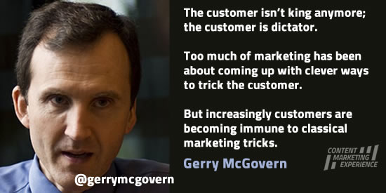 Gerry McGovern on customer-centricity and online content