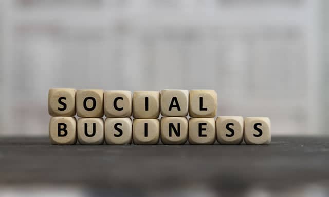 Social business strategy concept