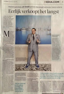 Youtility seems to ressonate - Jay Baer interview in Belgian newspaper De Morgen at the Content Marketing Conference Europe