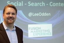 Lee Odden at the i-SCOOP Fusion Marketing Experience in 2012 – picture by Remy Bergsma