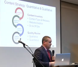 Mike Corak on quantitative and qualitative content strategy at the i-SCOOP Content Marketing Conference Europe