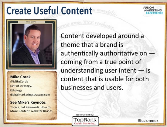 Mike Corak i-SCOOP Content Marketing Conference Europe 2014 quote