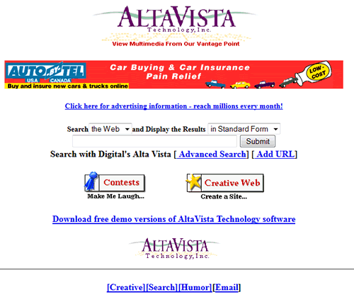 AltaVista in 1996