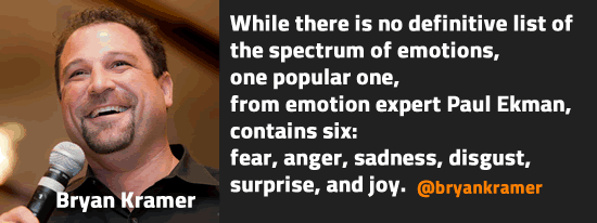 Quote Bryan Kramer on the emotions of social sharing - read more