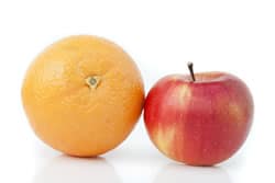 Beware of comparing apples and oranges