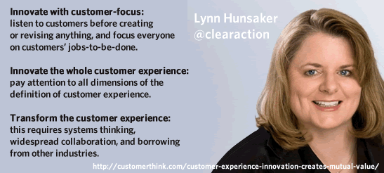 Lynn Hunsaker on customer experience innovation and transformation on Customer Think