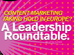 Content marketing Europe round table