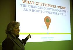 Kristin Zhivago at the Fusion Marketing Experience Antwerp 2012 – picture by Remy Bergsma