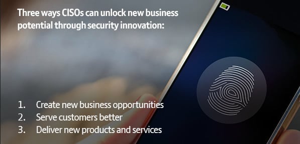 3 ways CISOs can unlock new business potential through security innovation as identified by BT - click for full infographic