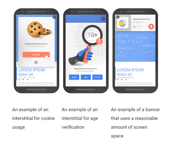 Interstitials for mobile pages - the good according to Google
