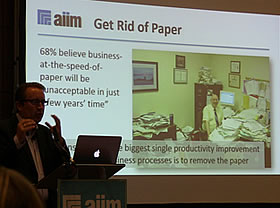 Business at the speed of paper is unacceptable - Atle Sjekkeland, AIIM, picture J-P De Clerck