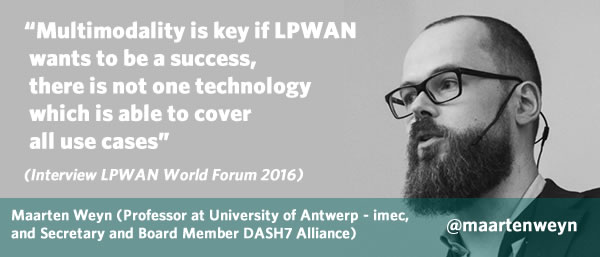 Interview quote Maarten Weyn at the occasion of the LPWAN World Forum 2016 – full interview here – picture source LinkedIn