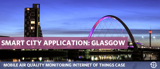Smart city application Glasgow - mobile air quality monitoring Internet of Things case