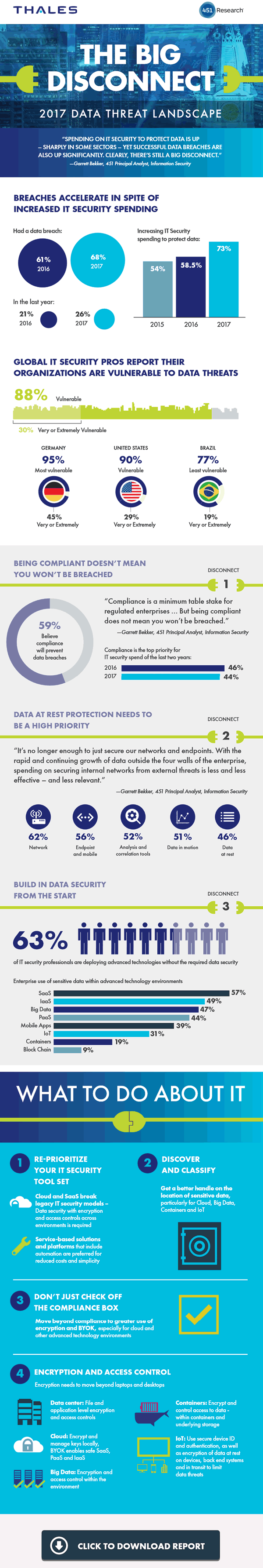 2017 Data Threat Landscape infographic - click for full version - get the report