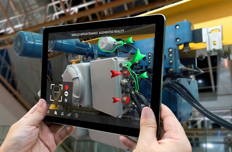 Augmented reality Industry 4.0 concept