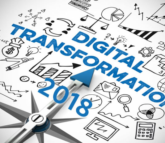 Digital transformation 2018 concept
