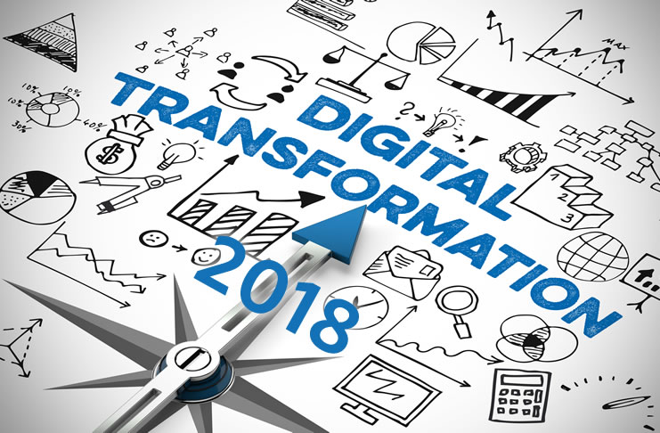 Digital transformation 2018 concept