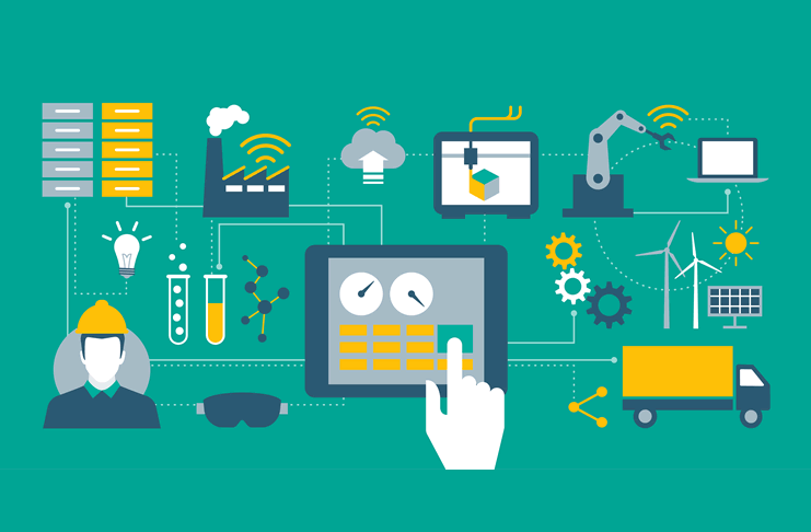 Smart manufacturing smart industry smart factory concept
