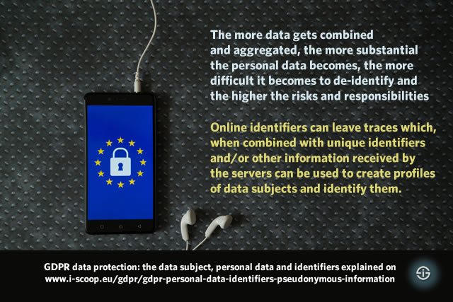The more personal data and identifiers are combined and aggregated the more substantial the personal data - the GDPR includes several online identifiers as well - learn more about them all here