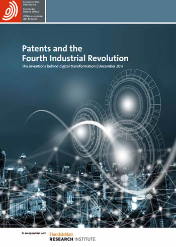 Patent applications at the European Patent Office and conclusions on fourth industrial revolution technologies inventions and eevolutions in the full document of the EPO - click to download PDF