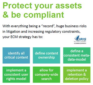 Key aspects of a GDPR compliance ECM strategy according to Iris Professional Solutions