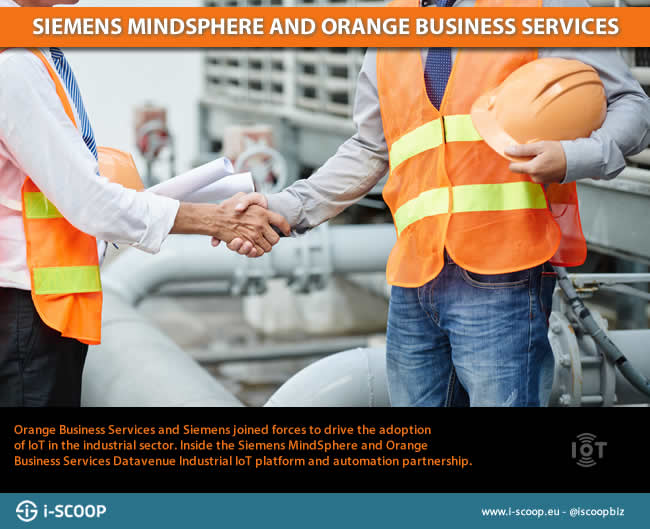 Siemens MindSphere and Orange Business Services Datavenue Industrial IoT platform partnership