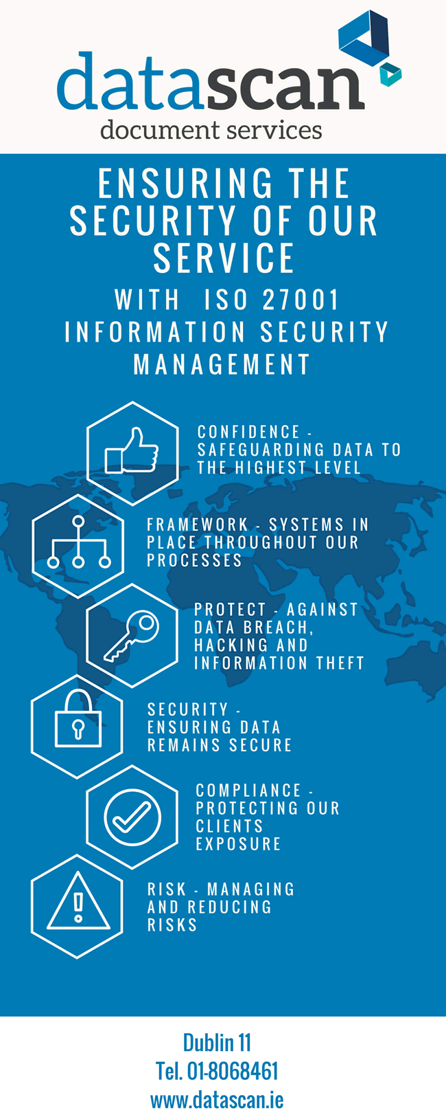 Security of information and services has become even more important for Datascan and its customers in times of regulatory pressure and the GDPR for which the company prepared in several ways in order to serve its customers better and respond to changing requirements - source and courtesy Datascan Document Services on Twitter
