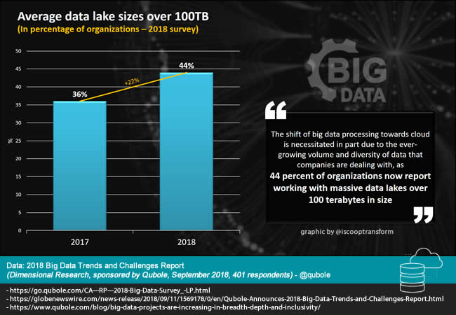 Average data lake sizes