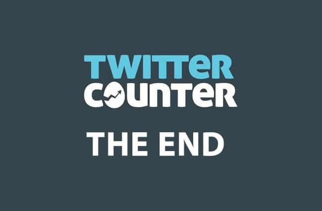 The end of Twitter Counter