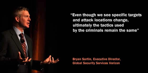 Even though we see specific targets and attack locations change ultimately the tactics used by the criminals remain the same says Bryan Sartin, Executive Director, Global Security Services, Verizon Enterprise Solutions at the occasion of the Verizon 2019 Data Breach Investigations Report (DBIR)