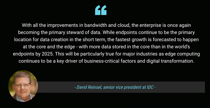 隨著消費者將更多的數據控制權讓給企業 IDC 預計將比所有現有端點存儲更多的數據（David - Dave - Reinsel 對 Data Age 2025 研究項目和數據圈預測的評論 - 圖片 David Reinsel 來源和禮貌的IDC