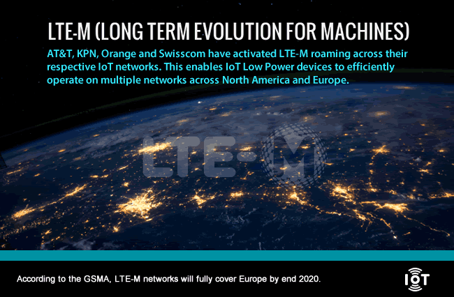 Carriers activated LTE-M roaming across their respective IoT networks