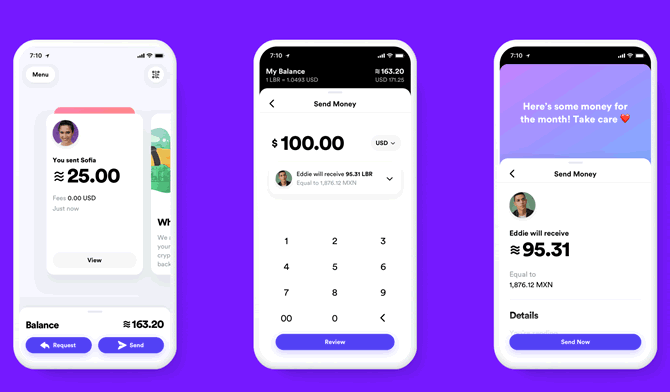 How the Calibra app - the first app for the Facebook Libra cryptocurrency - will look