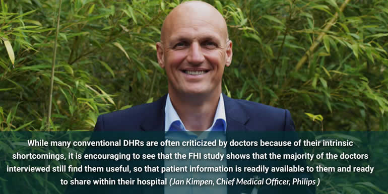 Philips Chief Medical Officer Jan Kimpen comments on the feedback from doctors on the usefulness of digital health records per the Future Health Index 2019 - picture Jan Kimpen source and courtesy