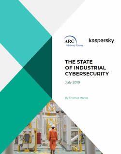 The State of Industrial Cybersecurity 2019 report by Kaspersky and ARC Advisory Group download PDF opens