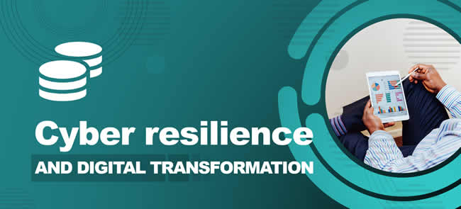 Cyber resilience and digital transformation illustration