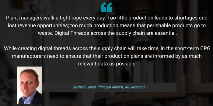 Michael Larner on digital threads in CPG manufacturing