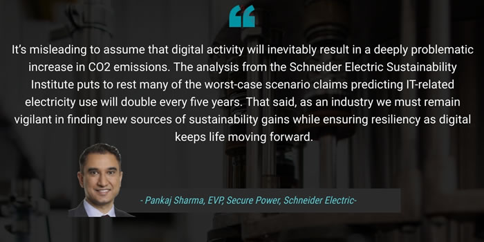 Quote Pankaj Sharma IT-related electricity use