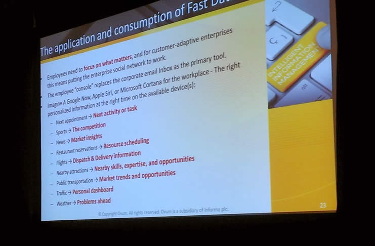 Application and consumption of fast data