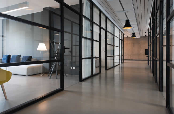 Smart office hallway concept
