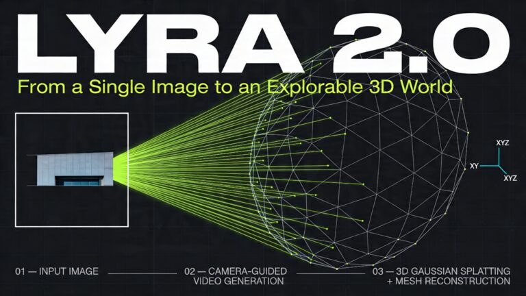 Lyra 2.0 is Nvidia’s framework for generating persistent, explorable 3D scenes from one image. Here is what it is, how it works, and why its anti forgetting and anti drifting design matters.