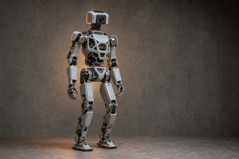 Explore the Asimov v1 humanoid robot by Menlo Research, its open source design, hardware specs, DIY kit, sensors, simulation model and builder challenges.