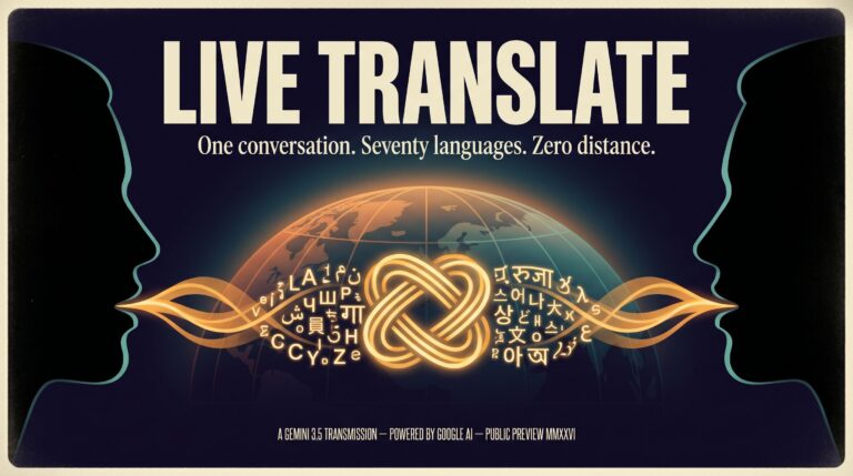 Gemini 3.5 Live Translate vertaalt spraak naar spraak in meer dan 70 talen, met behoud van toon en ritme. Ontdek hoe het werkt en waar je het inzet.