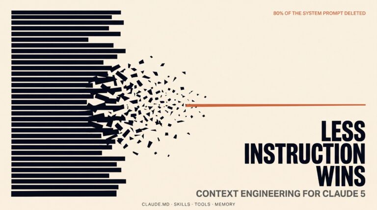 Anthropic cut over 80% of Claude Code's system prompt for Claude 5. Here is what context engineering for Claude 5 means for your CLAUDE.md, skills and tools.