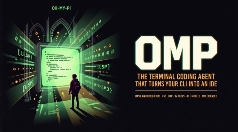 Omp (oh-my-pi) is a batteries-included terminal coding agent with LSP, debugger, subagents and hash-anchored edits. Here's what makes it different.