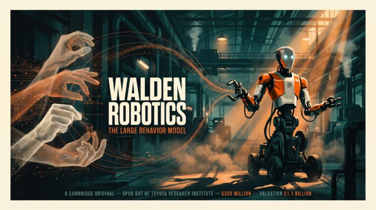 Walden Robotics raised $300 million to build AI-powered humanoid robots for factories, using large behavior models trained through demonstration.