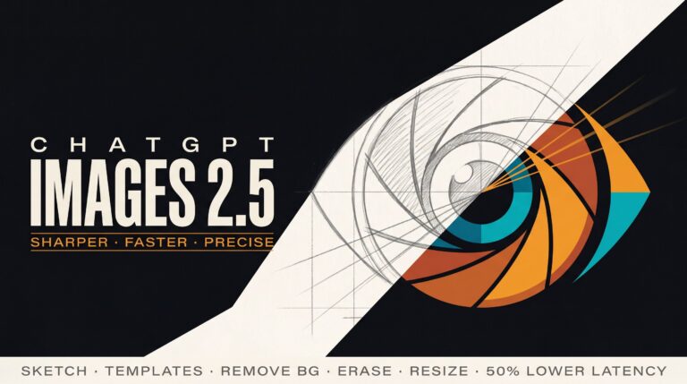 ChatGPT Images 2.5 is out with sharper details, up to 50% faster generation, precise editing tools, Sketch, templates and two new API models. Here is what matters.